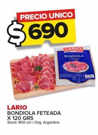 Carrefour Maxi Bondiola lario feteada x 120g oferta