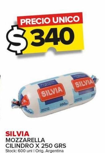 Carrefour Maxi Queso mozzarella silvia cilindro x 250g oferta
