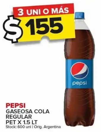 Carrefour Maxi Gaseosa pepsi cola regular x 1,5lt oferta