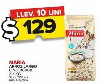 Carrefour Maxi Arroz maría largo fino 00000 x 1kg oferta
