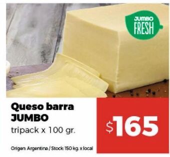 Disco Queso barra jumbo tripack 100g oferta