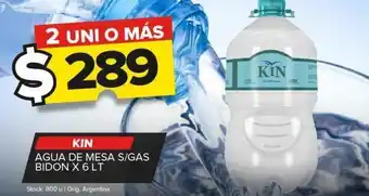 Carrefour Maxi Agua de mesa s/gas kin bidón x 6l oferta