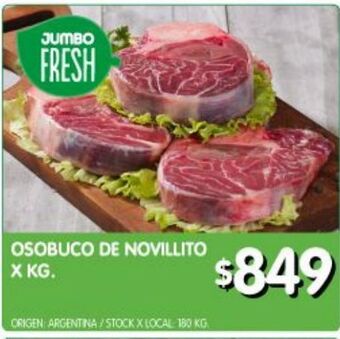 Jumbo Osobuco de novillito kg oferta
