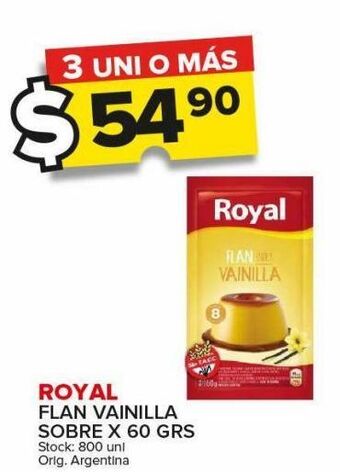 Carrefour Maxi Flan royal vainila sobre x 60g oferta