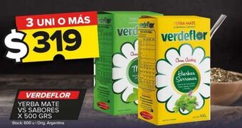 Carrefour Maxi Yerba mate verdeflor vs sabores x 500g oferta