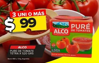Carrefour Maxi Puré de tomate alco tetra x 520g oferta