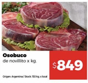 Disco Osobuco de novillito kg oferta