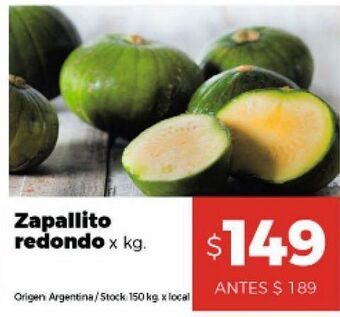 Disco Zapallito redondo x kg oferta