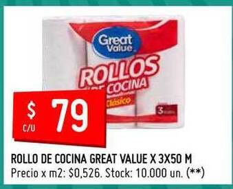 Walmart Rollo De Cocina Great Value oferta