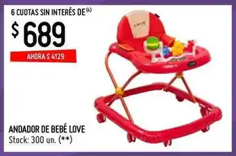 Walmart Andador De Bebé Love oferta
