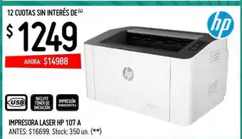 Walmart Impresora Laser HP 107 A oferta
