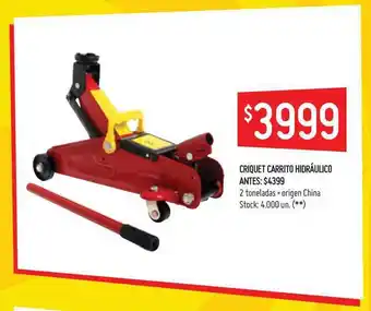 Changomas Criquet Carrito Hidráulico oferta