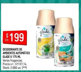 Walmart Glade Desodorante De Ambientes Automático 175ml oferta