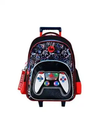 Mochila carro 18" con luz led jostick rojo footy