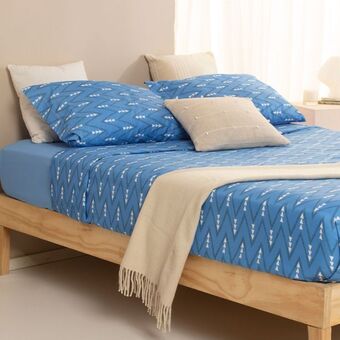 Arredo Juego de sábanas queen size montañas geo oferta