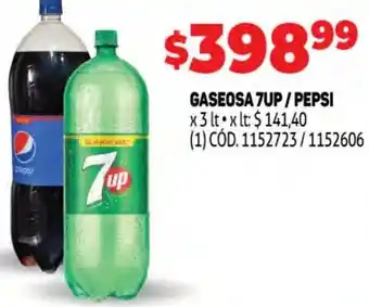 Makro Gaseosa 7Up /Pepsi 3L oferta