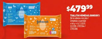 Makro Toallitas Húmedas Johnson's 44u oferta