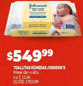 Makro Toallitas Húmedas Johnson's 48u oferta