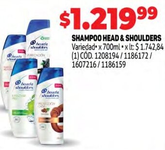 Makro Shampoo Head & Shoulder 700ml oferta