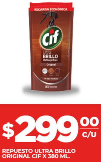 Supermercados DIA Repuesto Ultra Brillo Original CIF 380ml oferta