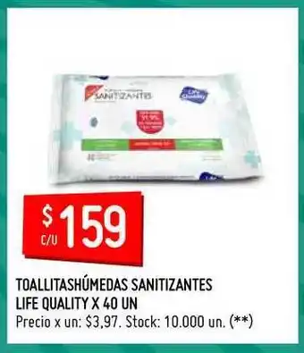 Changomas Toallitas Húmedas Sanitizantes Life Quality oferta