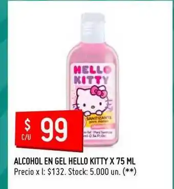 Changomas Hello Kitty Alcohol En Gel 75ml oferta