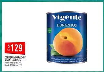 Changomas Conserva Duraznos Vigente 820g oferta