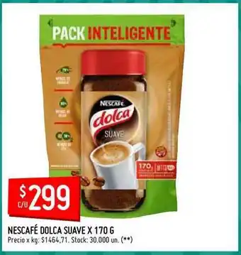 Changomas Dolca Nescafé Suave 170g oferta