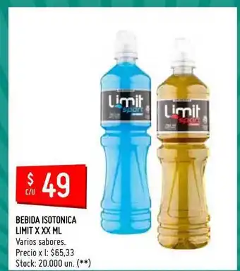 Changomas Limit X XX ML Bebida Isotonica oferta