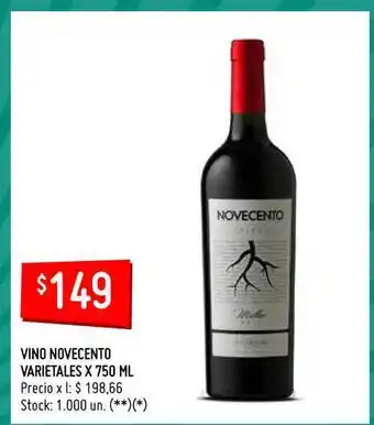 Changomas Novecento Vino Varietales oferta