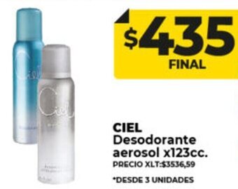 Supermayorista Vital Ciel Desodorante Aerosol x 123cc oferta