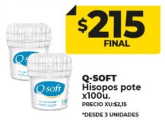 Supermayorista Vital Q-Soft Hisopos Pote x 100u oferta