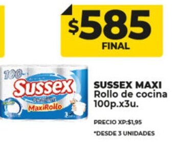 Supermayorista Vital Sussex Maxi Rollo de Cocina 100p x 3u oferta
