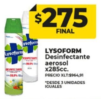 Supermayorista Vital Lysoform Desinfectante Aerosol x 285cc oferta