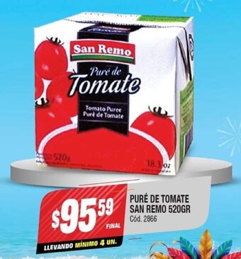 Supermercados Yaguar Puré de Tomate San Remo 520g oferta