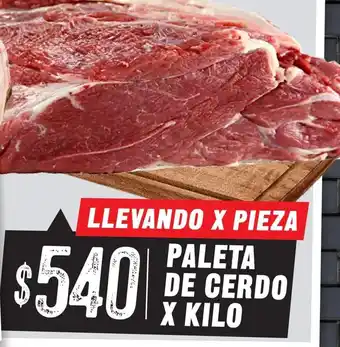 Supermercados Yaguar Paleta de Cerdo x kilo oferta