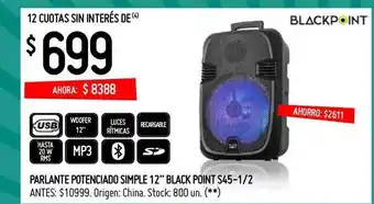 Changomas Parlante Potenciado Simple 12 oferta