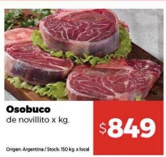 Disco Osobuco de novillito x kg oferta