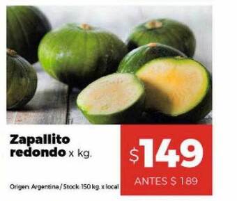 Disco Zapallito redondo x kg oferta