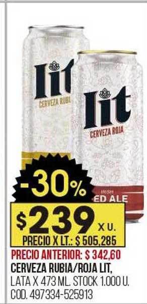 Coto Cerveza rubia-roja lit oferta