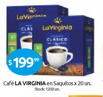 Cordiez La Virginia Cafè en Saquitos x 20 un oferta