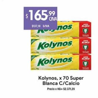 Medamax Kolynos x 70 super blanca c- calcio oferta