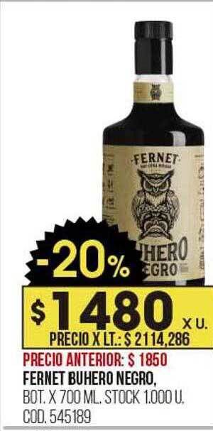 Coto Fernet buhero negro oferta