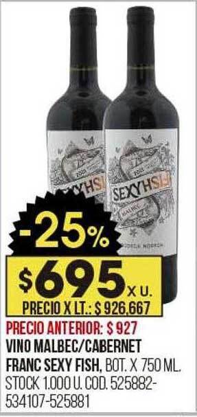 Coto Vino malbec-cabernet franc sexy fish oferta