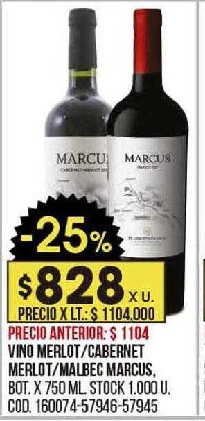 Coto Vino merlot-cabernet merlot-malbec marcus, oferta