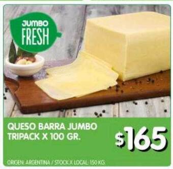 Jumbo Queso barra jumbo tripack oferta