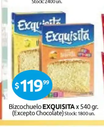 Cordiez Exquisita Bizcochuelo x 540 gr oferta