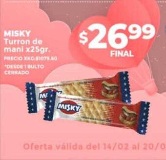 Supermayorista Vital Misky turron de mani oferta