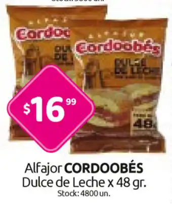 Cordiez Cordoobès Alfajor Dulce de Leche x 48 gr oferta