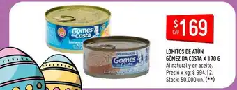 Changomas Gómez Lomitos De Atún Da Costa 170g oferta